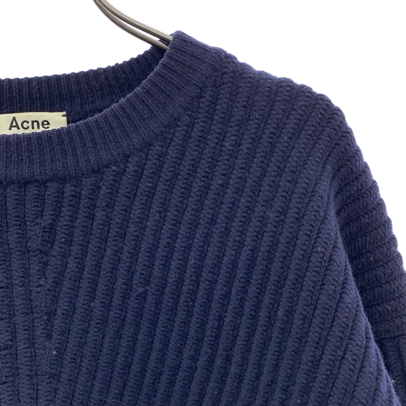 Acne Studios / アクネストゥディオズ | ウール ロゴサイドジップ スリット ニット セーター | S | メンズ