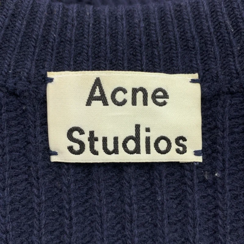 Acne Studios / アクネストゥディオズ | ウール ロゴサイドジップ スリット ニット セーター | S | メンズ