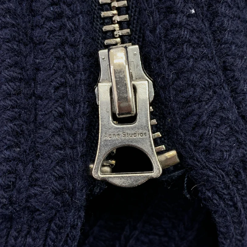 Acne Studios / アクネストゥディオズ | ウール ロゴサイドジップ スリット ニット セーター | S | メンズ