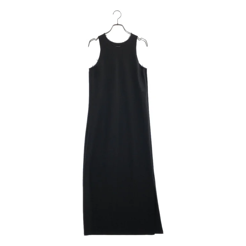 GABRIELA COLL GARMENTS / ガブリエラコールガーメンツ | Loro Piana Super 130's Wool カットオフ ウール ノースリーブ ワンピース | M | レディース