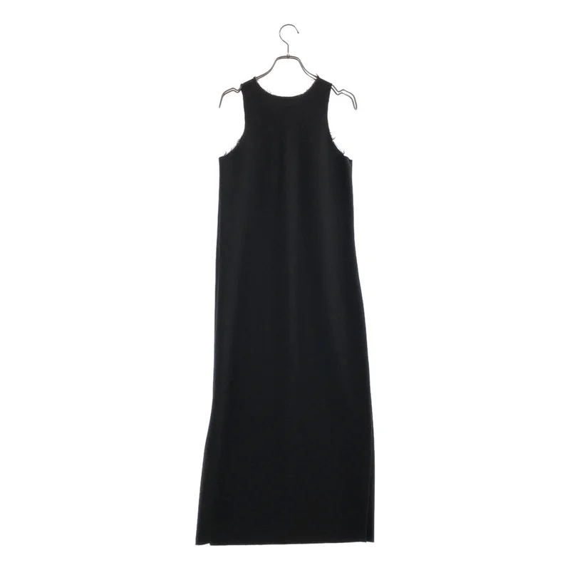GABRIELA COLL GARMENTS / ガブリエラコールガーメンツ | Loro Piana Super 130's Wool カットオフ ウール ノースリーブ ワンピース | M | レディース