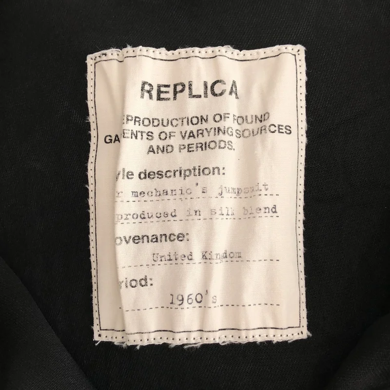 Maison Martin Margiela / メゾンマルタンマルジェラ | 2015SS | REPLICA / Car mechanic's jumpsuit / シルク混 カーメカニック ジャンプスーツ | 38 | レディース