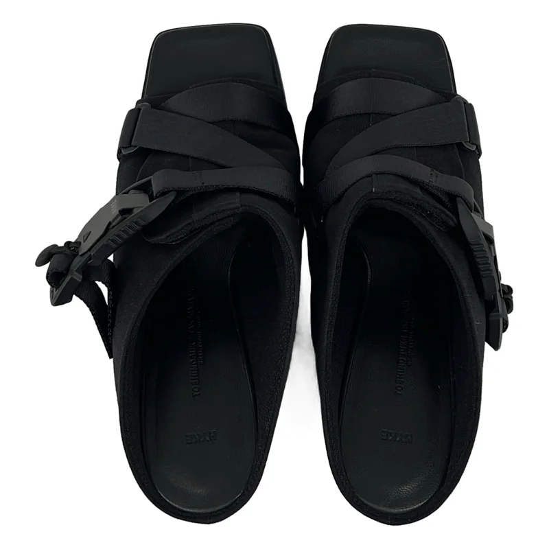 HYKE / ハイク | × TOSHINOSUKE TAKEGAHARA / トシノスケ タケガハラ BEAUTIFUL SHOES NYLON MULES / ナイロン ストラップ  サンダル | 24.5 | レディース