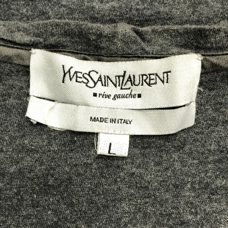 YVES SAINT LAURENT rive gauche / イヴサンローランリヴゴーシュ | ベルベット ロゴ Tシャツ | L | レディース