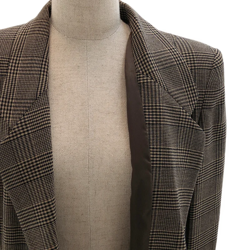 EMPORIO ARMANI / エンポリオアルマーニ | ウール チェック 1B ロングジャケット | 42 | レディース