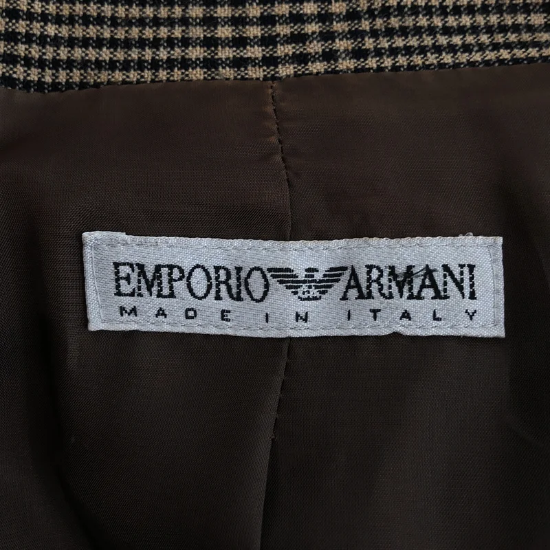EMPORIO ARMANI / エンポリオアルマーニ | ウール チェック 1B ロングジャケット | 42 | レディース