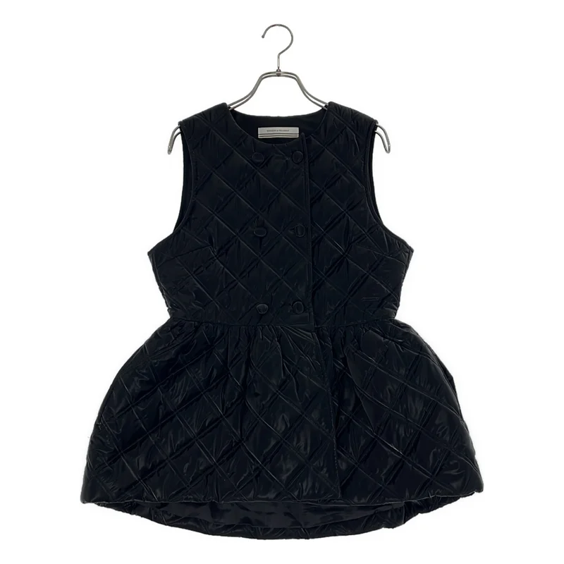 BORDERS at BALCONY / ボーダーズアットバルコニー | PEPLUM QUILTING GILET / キルティング  ノースリーブ トップス | 38 | レディース