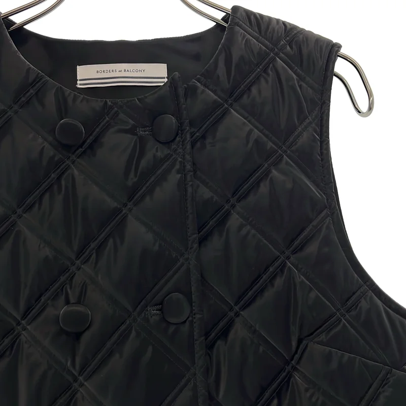 BORDERS at BALCONY / ボーダーズアットバルコニー | PEPLUM QUILTING GILET / キルティング  ノースリーブ トップス | 38 | レディース