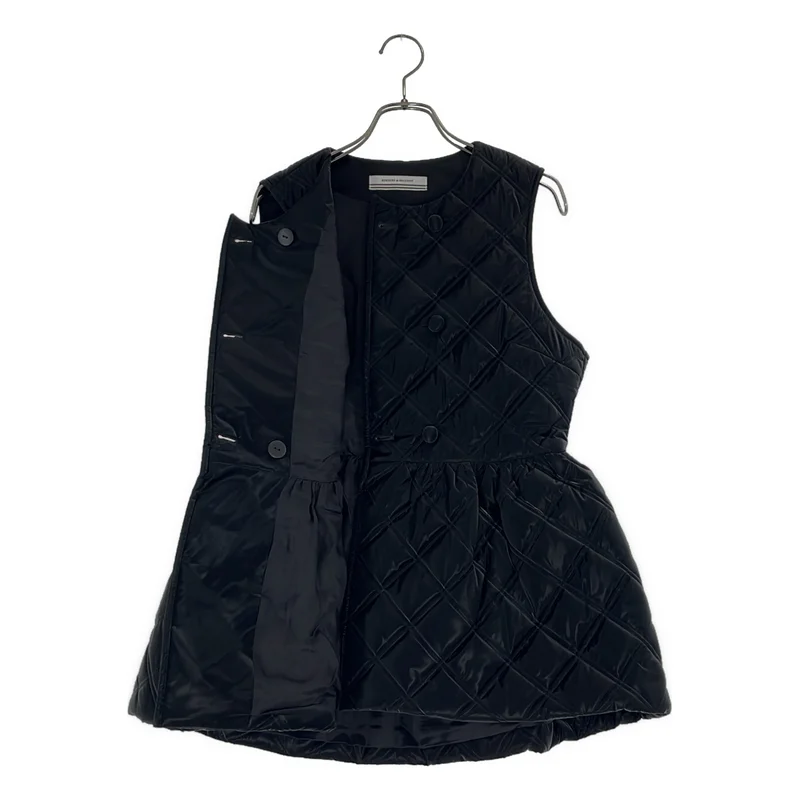 BORDERS at BALCONY / ボーダーズアットバルコニー | PEPLUM QUILTING GILET / キルティング  ノースリーブ トップス | 38 | レディース