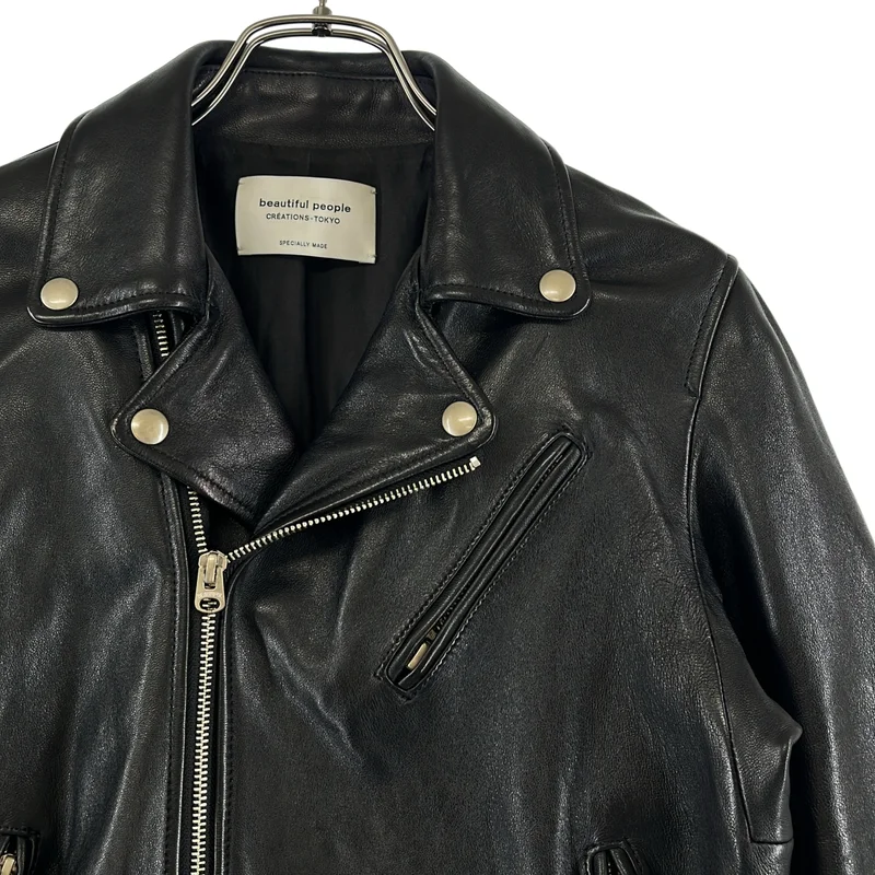 beautiful people / ビューティフルピープル | vintage leather riders jacket レザー ライダースジャケット | 160 | レディース