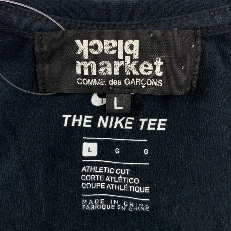 COMME des GARCONS / コムデギャルソン | 2017SS | black market × NIKE ロゴ プリント Tシャツ カットソー | L | メンズ