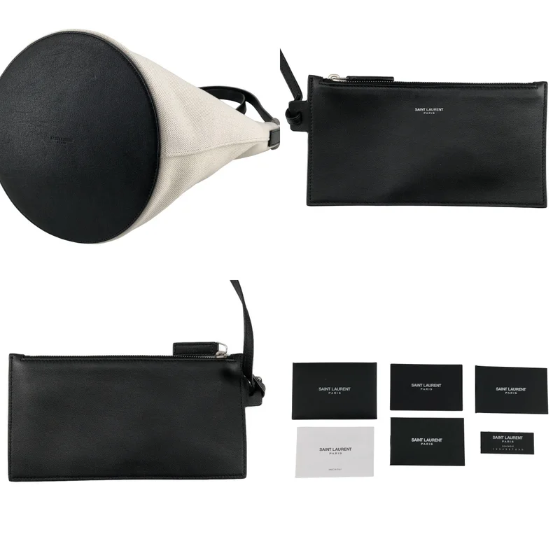 SAINT LAURENT PARIS / サンローランパリ | RIVE GAUCHE BUCKET BAG キャンバス ショルダーバッグ / 669299 |