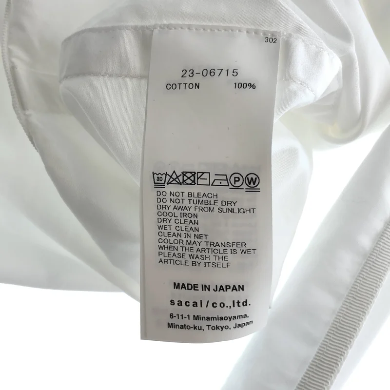 sacai / サカイ | 2023SS | Thomas Mason コットンポプリン ショートシャツ | 2 | レディース