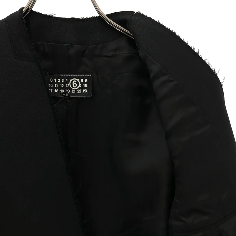 MM6 Maison Margiela / エムエムシックスメゾンマルジェラ | 2024SS | Raw Edge Blazer  カットオフ ノーカラージャケット | 36 | レディース