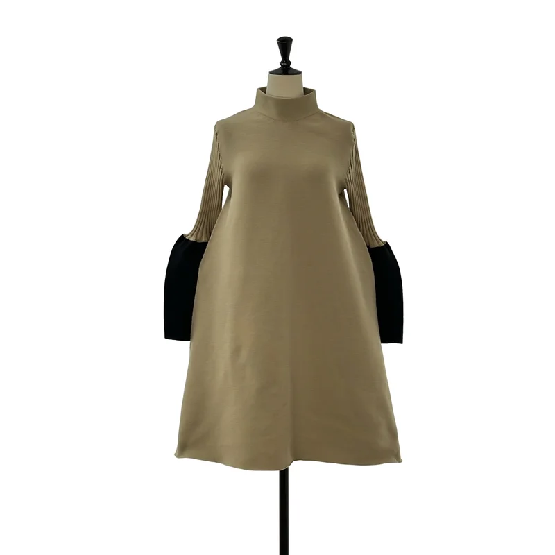 CFCL / シーエフシーエル | POTTERY GLITTER LONG BELL SLEEVE FLARE MINI DRESS / ポッタリー グリッター ロングベルリーブ ミニワンピース | 1 | レディース
