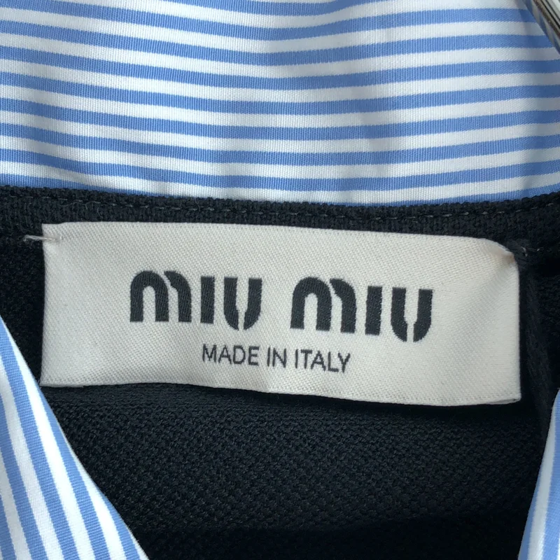 miu miu / ミュウミュウ | 2025 | ピケ × ポプリン ポロシャツ | XS | レディース