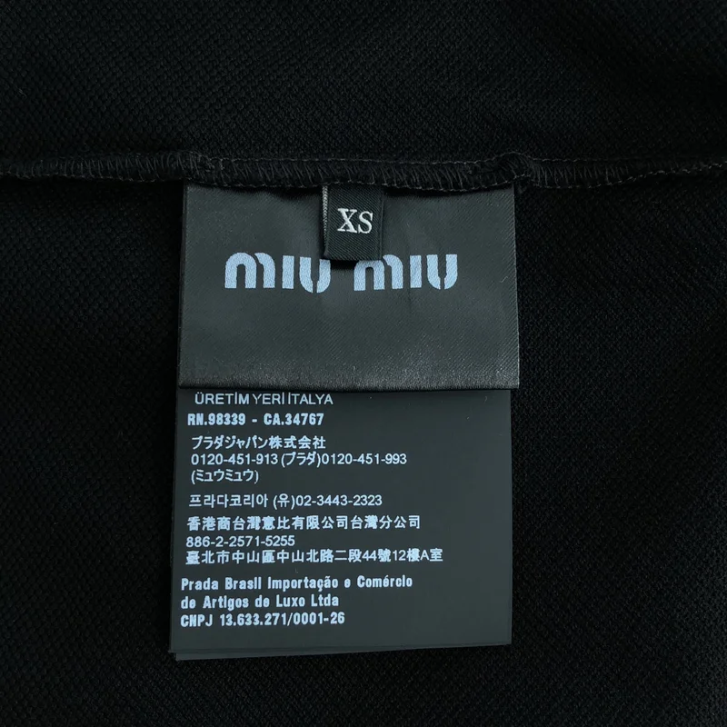 miu miu / ミュウミュウ | 2025 | ピケ × ポプリン ポロシャツ | XS | レディース