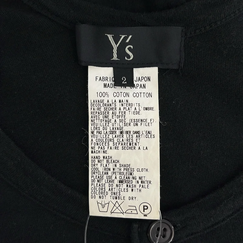 Y's / ワイズヨウジヤマモト | 2003SS | コットン 切替 クルーネック カーディガン | 2 | レディース
