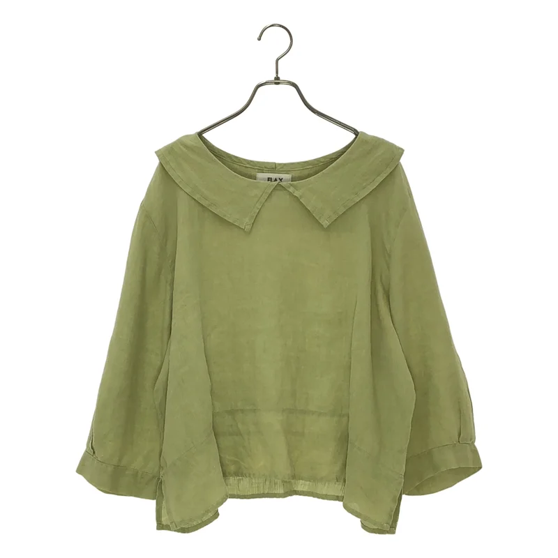 VINTAGE / ヴィンテージ古着 | FLAX by Jeanne Engelhart / リネン プルオーバー ブラウス | M | レディース
