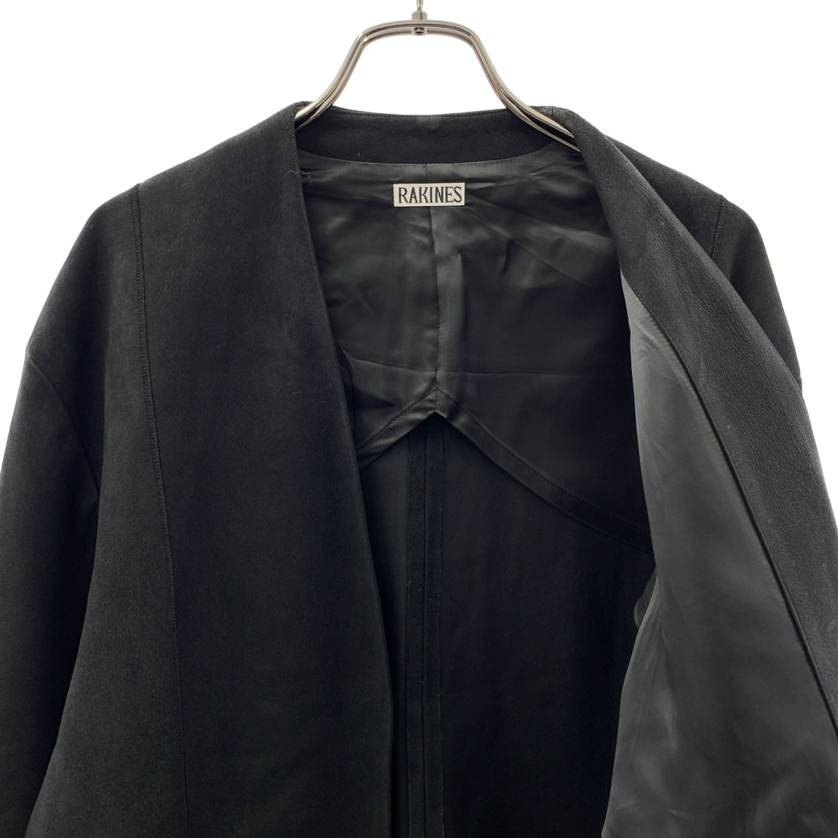 RAKINES / ラキネス | × WAGAMAMA 我儘別注 / ラムレザー ノーカラー