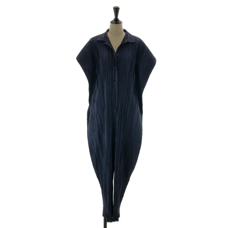PLEATS PLEASE ISSEY MIYAKE / プリーツプリーズイッセイミヤケ | 変形 オーバーシルエット オールインワン サロペット ワンピース | 4 | レディース