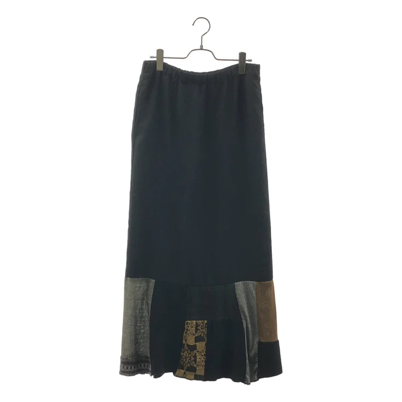 tricot COMME des GARCONS / トリココムデギャルソン | 1993SS | ポリエステル 異素材 切替 パッチワーク ウエストゴム スカート |