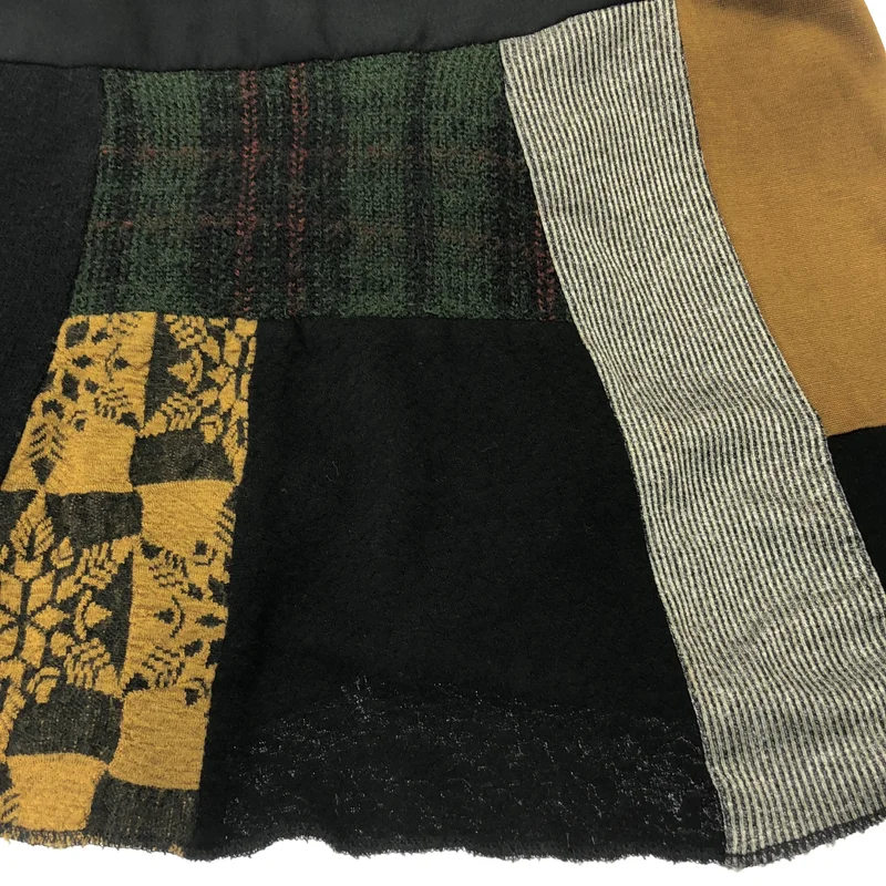 tricot COMME des GARCONS / トリココムデギャルソン | 1993SS | ポリエステル 異素材 切替 パッチワーク ウエストゴム スカート |