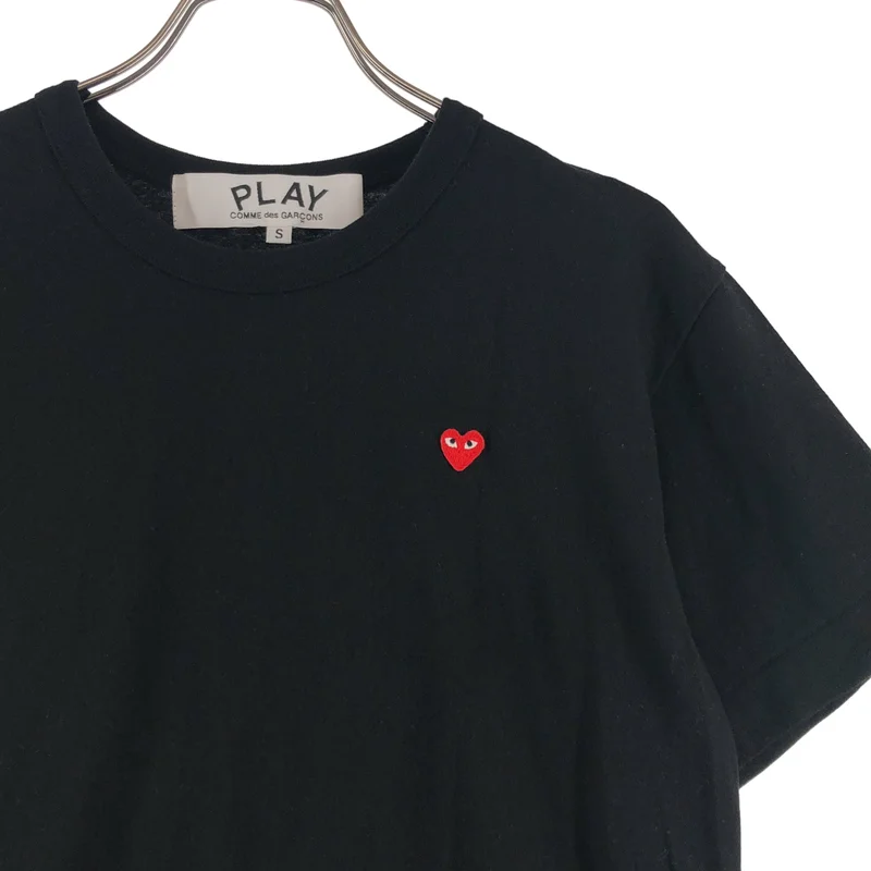 PLAY COMME des GARCONS / プレイコムデギャルソン | AD2025/7 | T-Shirt With Small Red Emblem コットン カットソー | S | メンズ