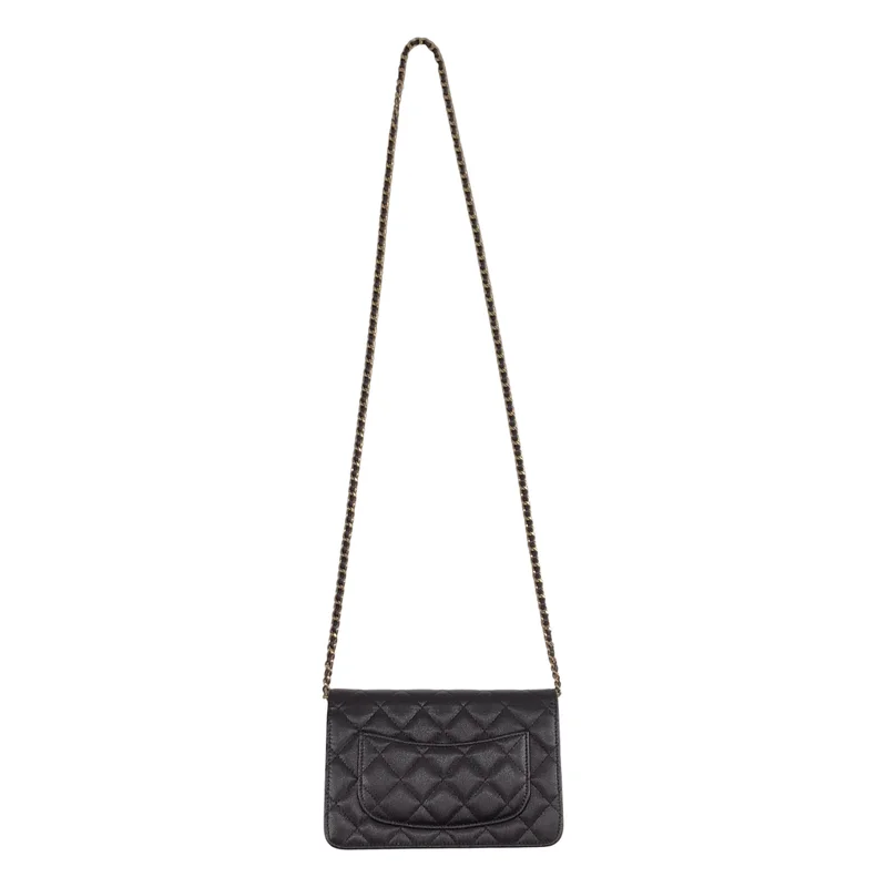 CHANEL / シャネル | マトラッセ ココマーク キャビアスキン チェーンウォレット バッグ AP0250 |