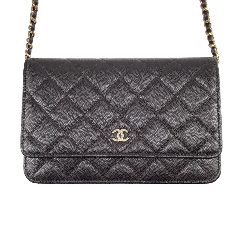 CHANEL / シャネル | マトラッセ ココマーク キャビアスキン チェーンウォレット バッグ AP0250 |