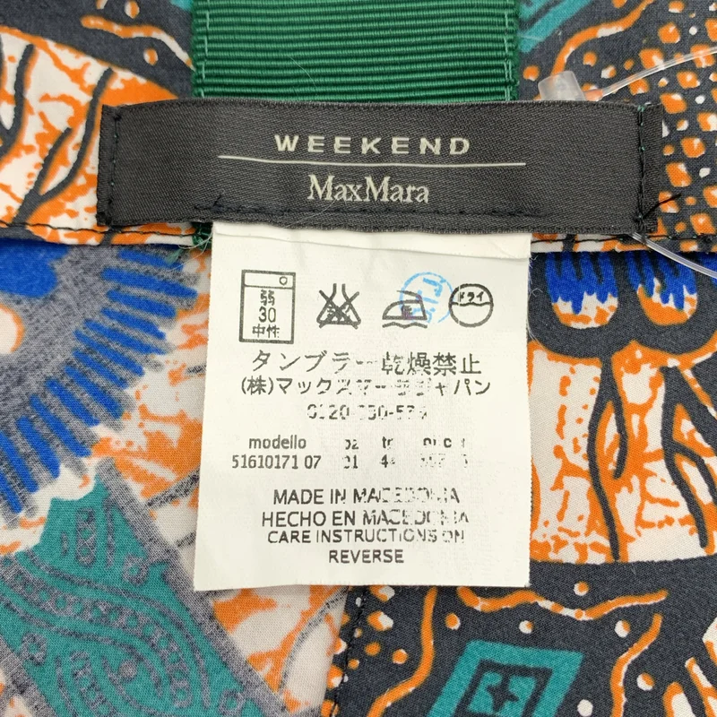 WEEKEND MAX MARA / ウィークエンドマックスマーラ | エスニック 総柄 バックスリットノースリーブブラウス | 44 | レディース