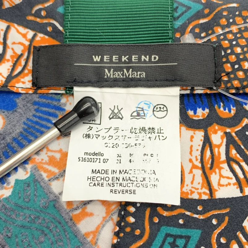 WEEKEND MAX MARA / ウィークエンドマックスマーラ | エスニック 総柄 バックスリットノースリーブブラウス | 44 | レディース