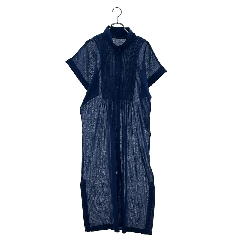 PLEATS PLEASE ISSEY MIYAKE / プリーツプリーズイッセイミヤケ | 異素材切替 ハイネック プリーツワンピース | 3 | レディース