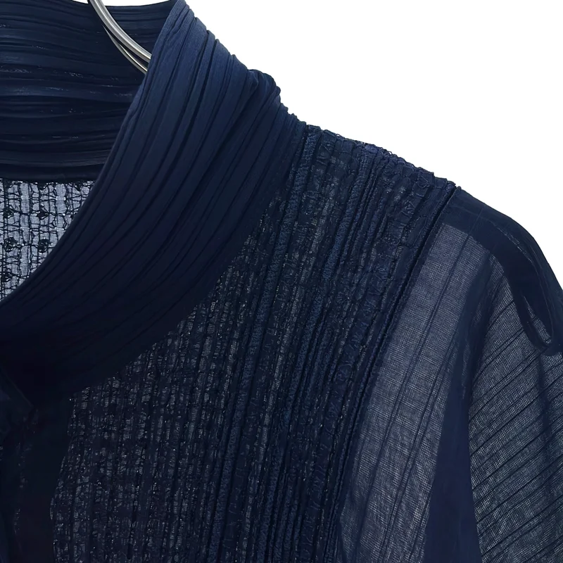 PLEATS PLEASE ISSEY MIYAKE / プリーツプリーズイッセイミヤケ | 異素材切替 ハイネック プリーツワンピース | 3 | レディース