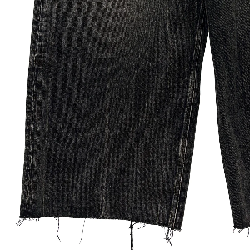 BALENCIAGA / バレンシアガ | 2022SS | DESTROYED BAGGY LOW CROTCH DENIM / デストロイ加工 バギーデニムパンツ | 24 | フェードブラック | メンズ BALENCIAGA / バレンシアガ | 2022SS | DESTROYED BAGGY LOW CROTCH