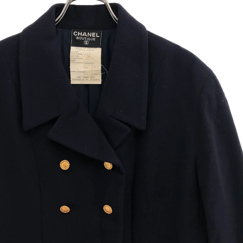 CHANEL / シャネル | セットアップ / ウール 金ボタン ダブルブレストジャケット /スカート | 40 | レディース