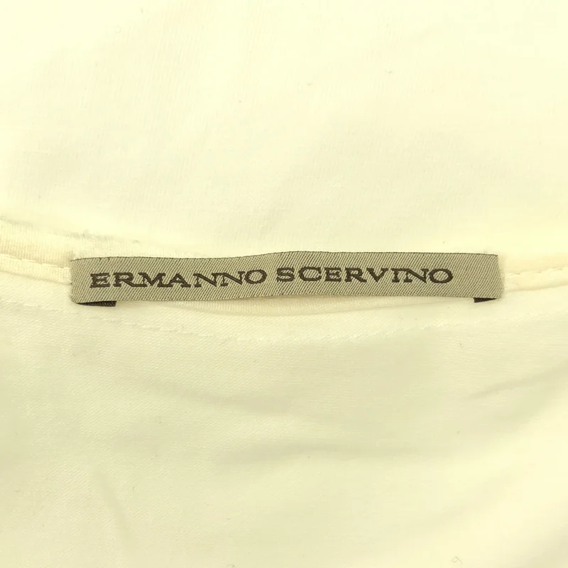 ERMANNO SCERVINO / エルマンノシェルヴィーノ | 異素材切替 ピンタックライン カットソー | 44 | レディース