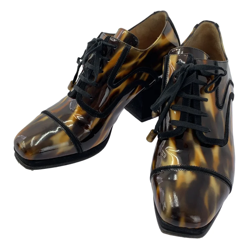 DRIES VAN NOTEN / ドリスヴァンノッテン | パテントレザー ヒール レースアップ シューズ | 36.5 | レディース