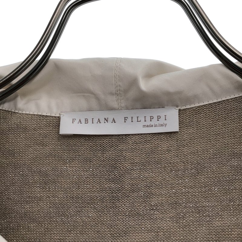 FABIANA FILIPPI / ファビアナフィリッピ | ラメミックス 半袖ニットパーカー | S | レディース