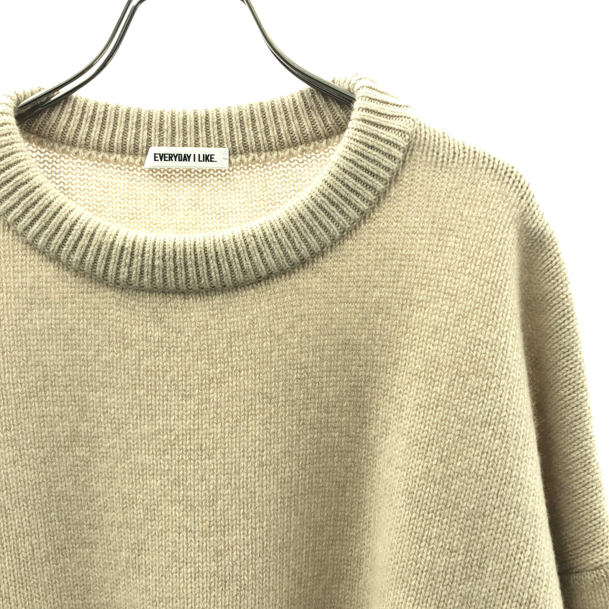 【美品】  EVERYDAY I LIKE. / エヴリディアイライク | 2025AW | Cashmere Basic ニット / カシミヤ100% | F | ベージュ | レディース EVERYDAY I LIKE. / エヴリディアイライク | 2025AW | Cashmere Basic
