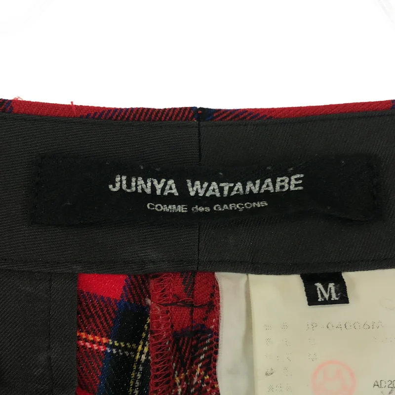 JUNYA WATANABE COMME des GARCONS / ジュンヤワタナベ | 2000AW | タータンチェック スラックス パンツ | M | レディース