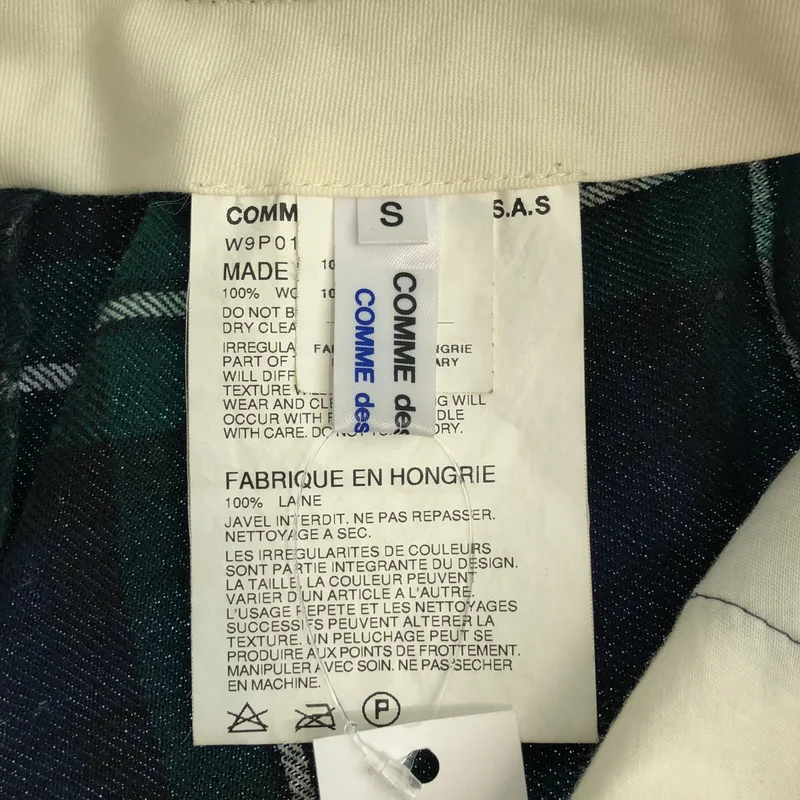 COMME des GARCONS COMME des GARCONS / コムコム | タータンチェック タック ワイド ショートパンツ ショーツ | S | レディース