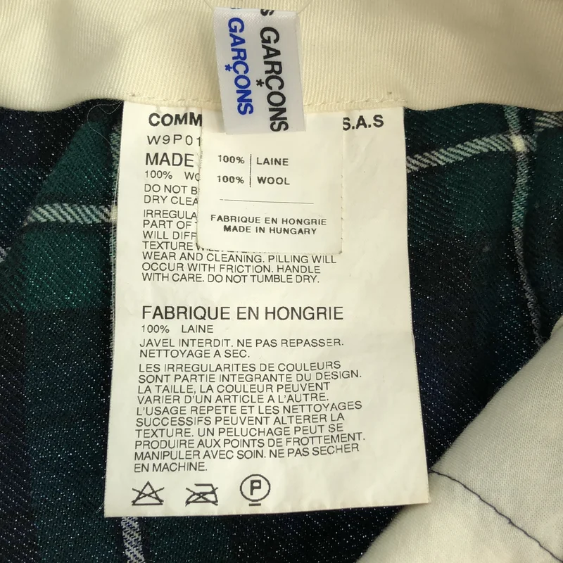 COMME des GARCONS COMME des GARCONS / コムコム | タータンチェック タック ワイド ショートパンツ ショーツ | S | レディース