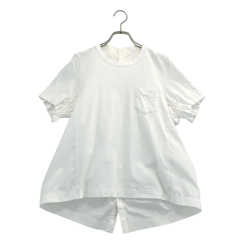 sacai / サカイ | コットン バックプリーツ カットソー | 1 | レディース