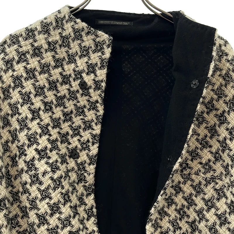 Yohji Yamamoto FEMME / ヨウジヤマモトファム | 2022AW | ツイード ノーカラージャケット | 1 | レディース