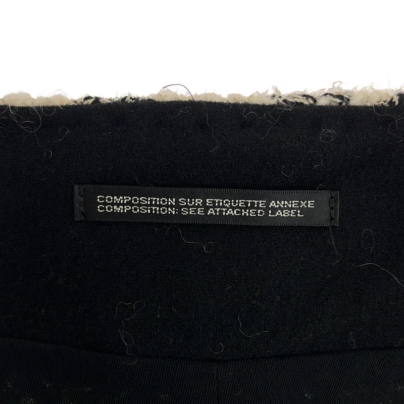 Yohji Yamamoto FEMME / ヨウジヤマモトファム | 2022AW | ツイード ノーカラージャケット | 1 | レディース