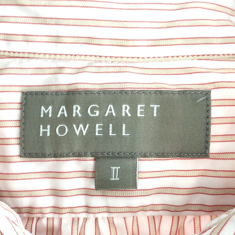 MARGARET HOWELL / マーガレットハウエル | コットン ストライプ シャツ | 2 | レディース