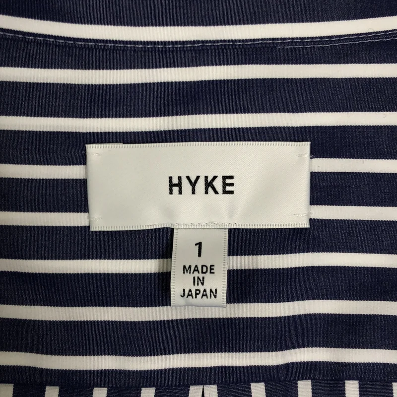 HYKE / ハイク | ストライプ ロゴボタン シャツ ワンピース | 1 | レディース