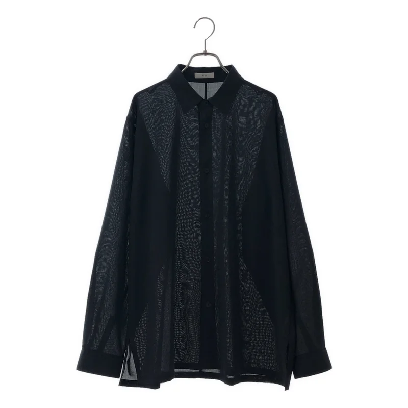 ATON / エイトン | 2026SS | TWIST WOOL GAUZE LOOSE FIT SHIRT / ツイストウールガーゼ ルーズフィットシャツ | 4 | メンズ
