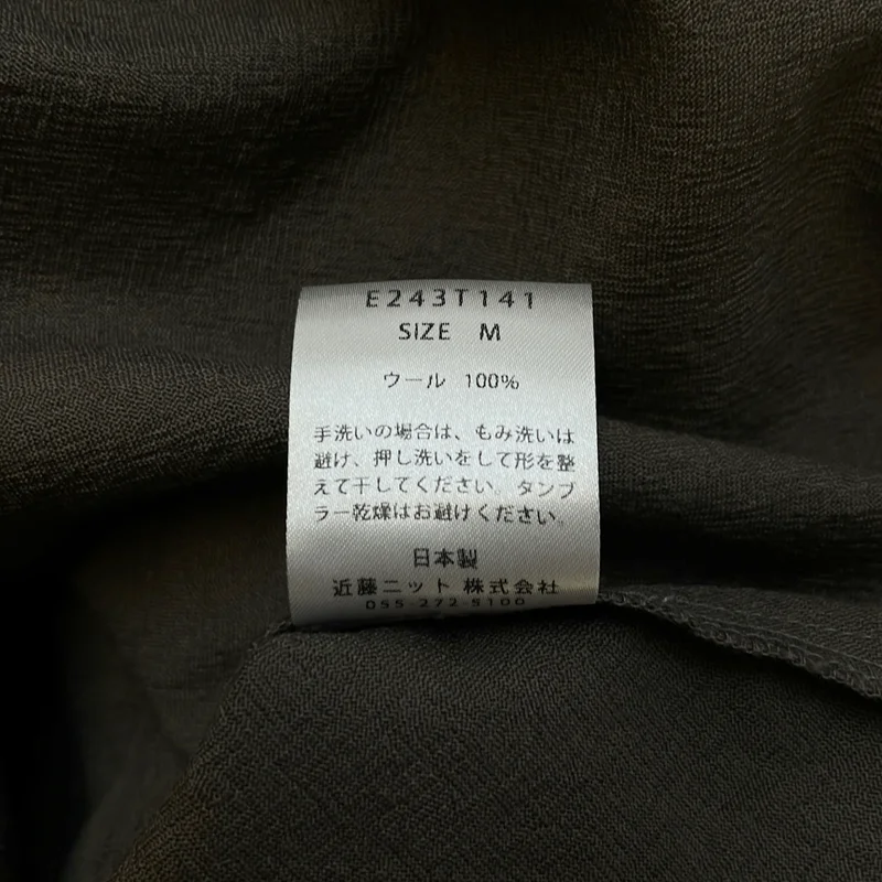 evam eva / エヴァムエヴァ | wool shirt ウール タック ノーカラーシャツ | M | レディース